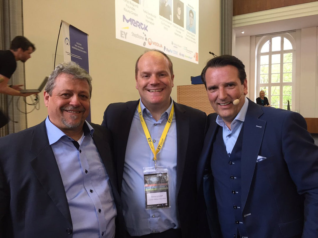 Karl-Heinz Bilz und Ralf Dümmel beim Start-up Camp in Berlin
